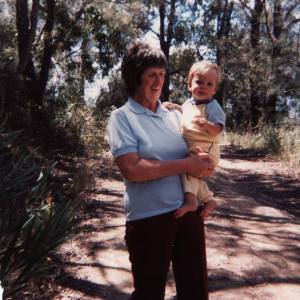 Mum with Shannon in 1984